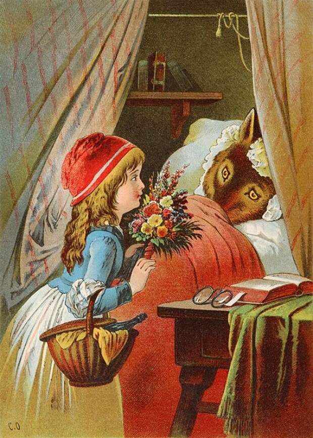 Carl Offterdinger. Красная Шапочка и волк / Little Red Riding Hood