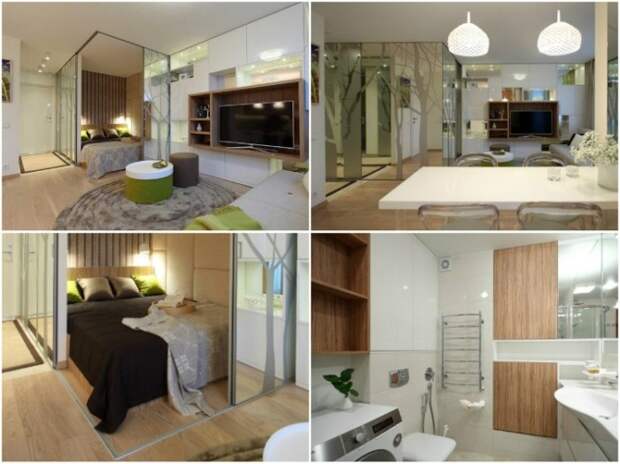 Наглядный пример преобразования 34 кв. м. старья в стильную двухкомнатную квартиру. | Фото: interiorsmall.ru.