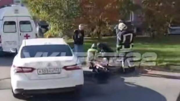 Водитель иномарки сбил мотоциклиста на Балтийской улице Барнаула