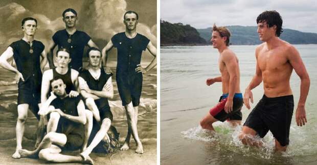 Мужской купальный костюм в мире, вещи, изменились, прошлое, тогда и сейчас