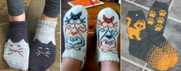 Вязаные носки — не самая популярная и обсуждаемая тема, но подборка фото в этом посте… Словом, здесь есть на что посмотреть!-17