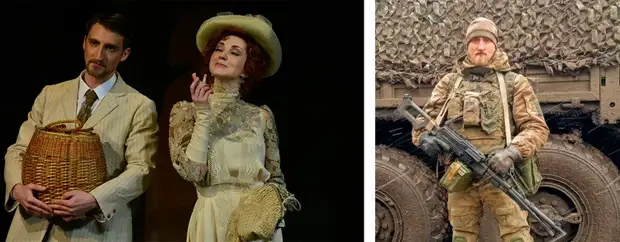 За службу в зоне СВО Павел получил награду. Павел Устинов и Анна Большова в спектакле «Вишневый сад» МХАТ имени Горького.