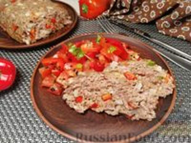 Фото к рецепту: Мясной "хлеб" с сыром и сладким перцем