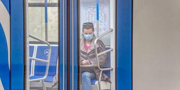 Дептранс: Утром 15 мая 99% пассажиров метро надели маски. Фото: mos.ru