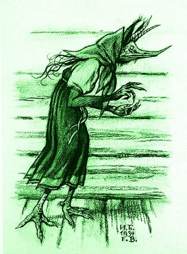 Автор И.Я.Билибин. Кикимора.