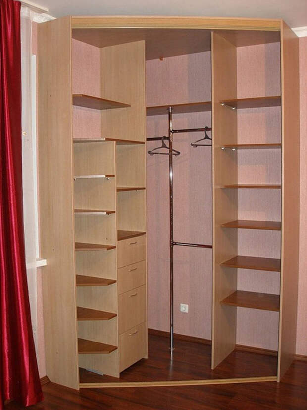 Угловой шкаф в спальню: виды, характеристики, цветовая палитра (99 фото)