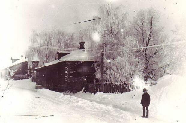 Частные дома на берегах реки Таракановки, 1925 год. город, зима, москва, ностальгия, фото, фотографии