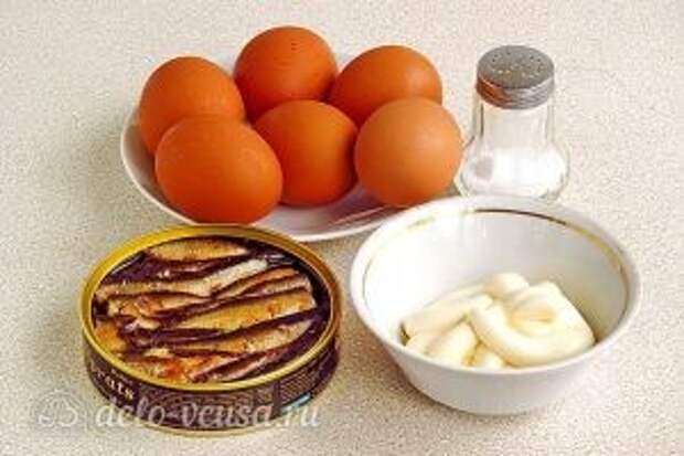 Яйца, фаршированные шпротами: Ингредиенты
