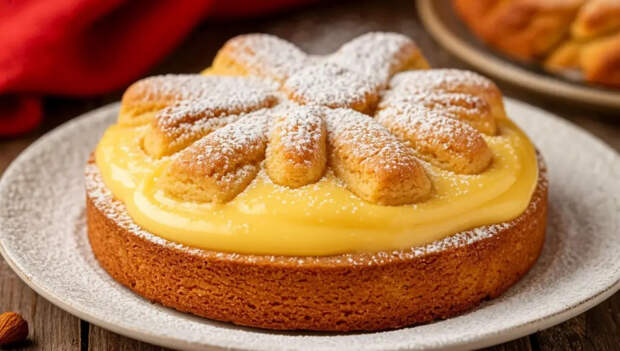 Приготовьте торт «Пешт» из детства: песочные коржи с заварным кремом