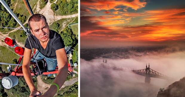 Рискуя собственной жизнью, мужчина делает потрясающие фотографии Будапешта  будапешт, риск, фотография