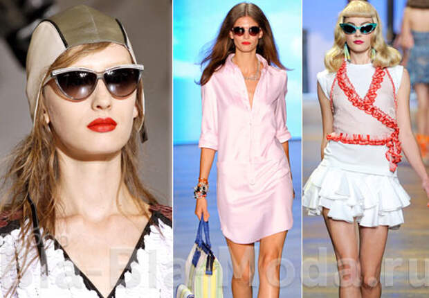 На фото модные солнцезащитные очки: Marni, Tommy Hilfiger, Christian Dior