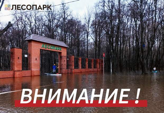 Рязанцев призвали не посещать Лесопарк из-за половодья