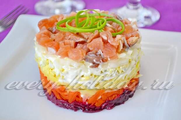 салат с семгой