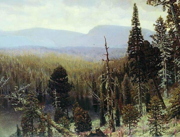 Тайга на Урале. Синяя гора. 1891