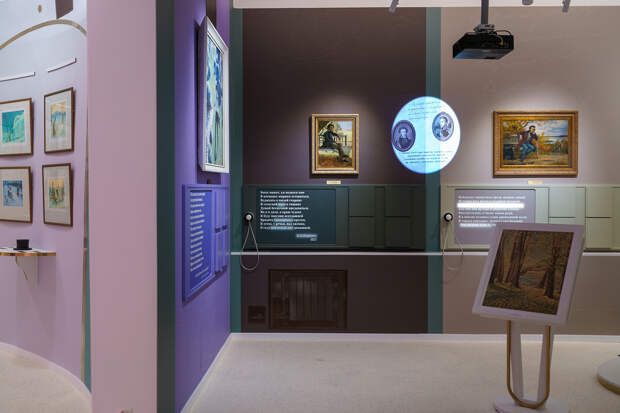 Экспозиция выставки «Эмоции природы, природа эмоций. Пушкинский литературный ландшафт»