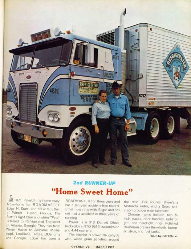 Американские грузовики 1970-х годов из журнала Overdrive Magazine авто, грузовик, дальнобойщик, дальнобойщики, девушки, журнал, ретро фото, тягач