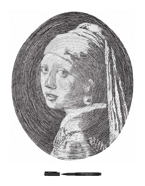 портрет деевушки карандашом