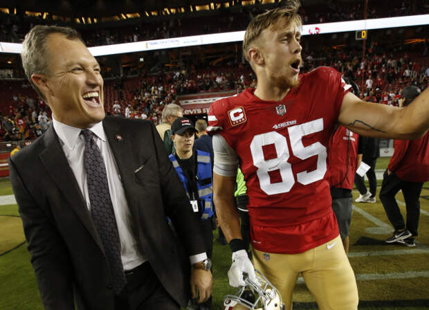 San Francisco 49ers tight end George Kittle punks team GM John Lynch with epic April Fools joke and response