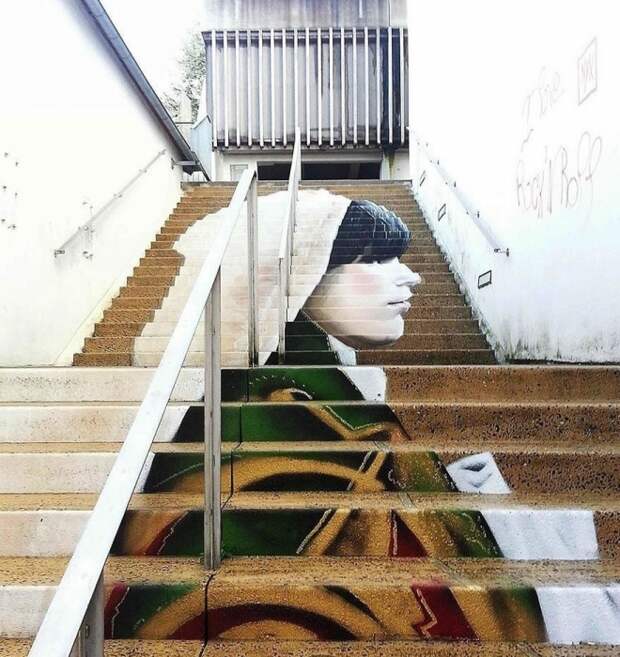 Расписные ступеньки: 32 фотографии лестничного декора в разных городах мира