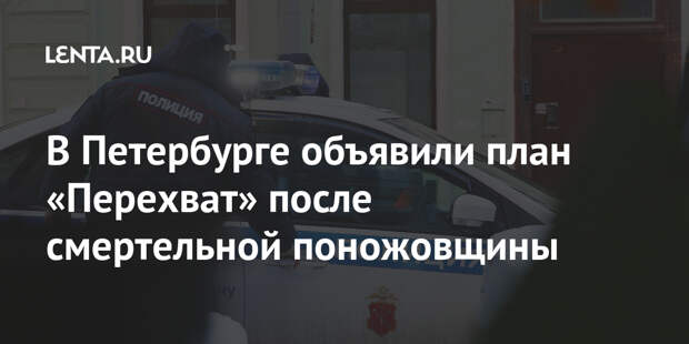 В Петербурге объявили план «Перехват» после смертельной поножовщины