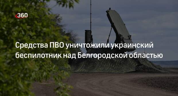 Минобороны: силы ПВО уничтожили беспилотник ВСУ над Белгородской областью