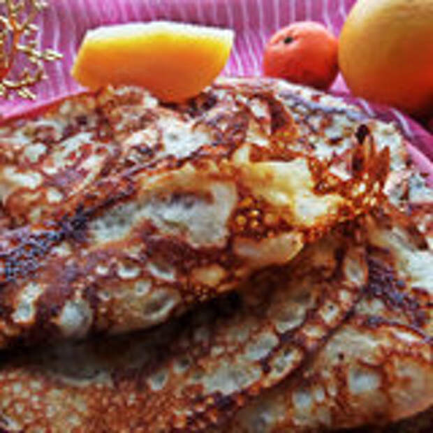 Сырные блины с мясным припёком