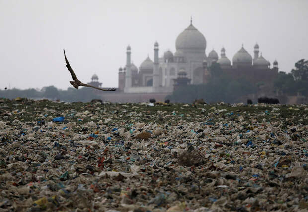 Пластиковый мир у Тадж-Махала в Агре, Индия