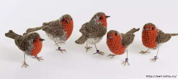 Птичий двор Jose Heroys. Вязаные птички, необыкновенной красоты (35) (700x314, 93Kb)