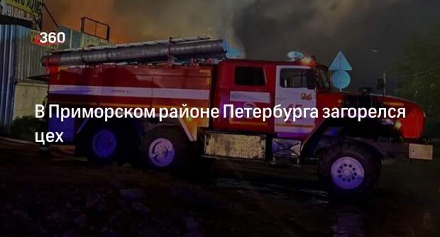МЧС: в Петербурге в цехе произошло возгорание на площади 100 квадратных метров