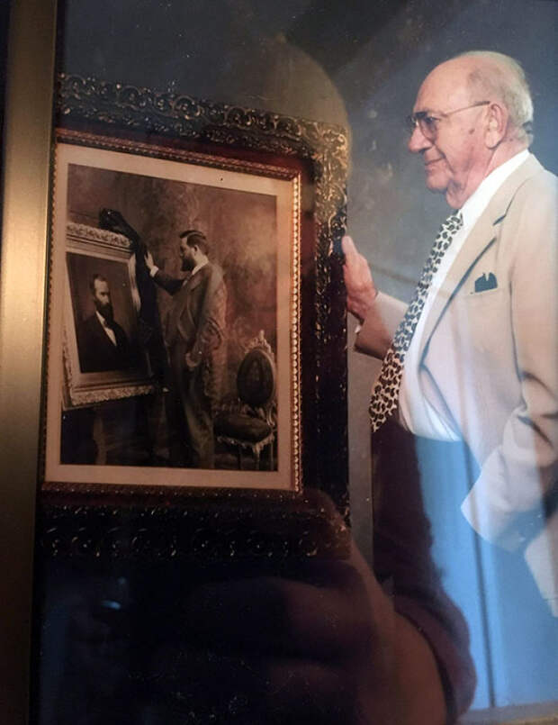 My Girlfriend's Grandpa With A Picture Of His Grandpa With A Picture Of His Grandpa