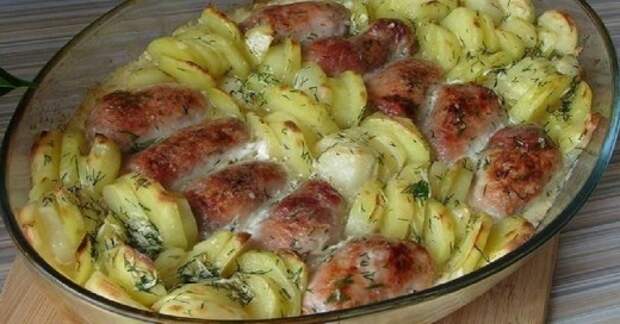 Картофель, запеченный с мясом