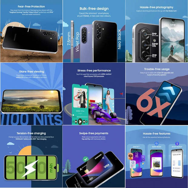 Прочный и дешевый смартфон Samsung, который будет обновляться 6 лет. Представлен Galaxy F17 5G