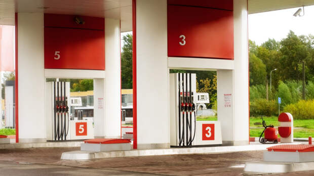 Empty petrol station