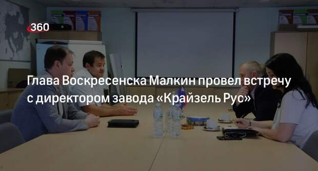 Глава Воскресенска Малкин провел встречу с директором завода «Крайзель Рус»