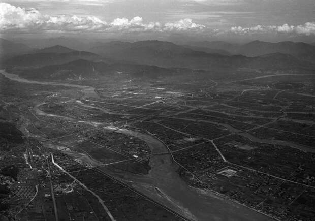 Вид Хиросимы 5 сентября 1945 года спустя месяц после атомной бомбардировки. история, факты, фотографии