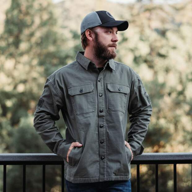 Lightweight Field Shacket in Military Green