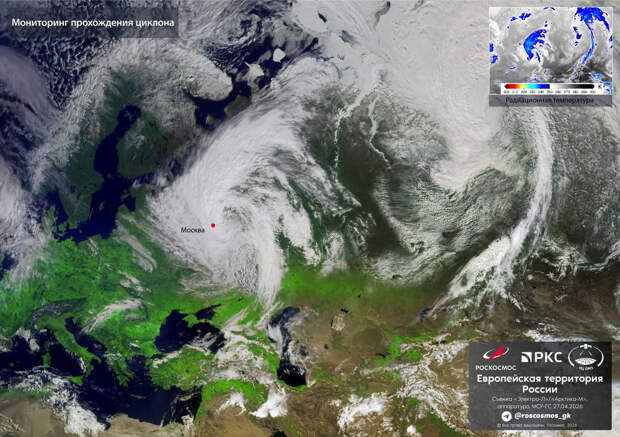 Москву под снежным апокалипсисом сняли из космоса