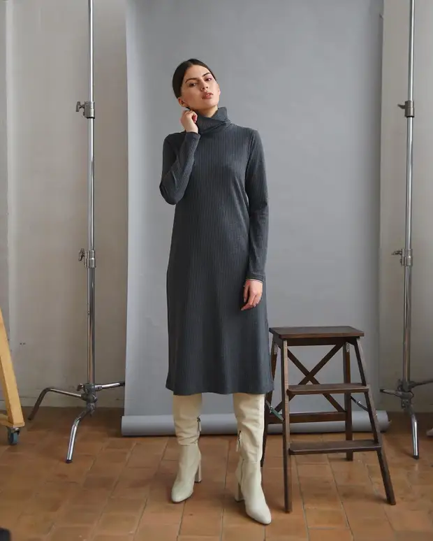 Платье-водолазка: 20+ безупречных идей, которые подчеркнут вашу фигуру