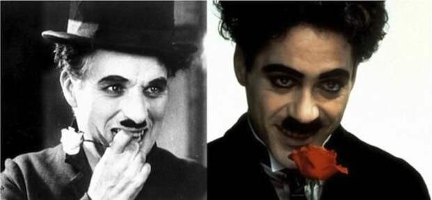 Чарли Чаплин - Роберт Дауни - младший (Чаплин, 1992) биографические фильмы, голливуд, двое из ларца, знаменитости, кино