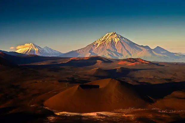 Вулканы Камчатки, фотоочерк о Ключевской группе вулканов.