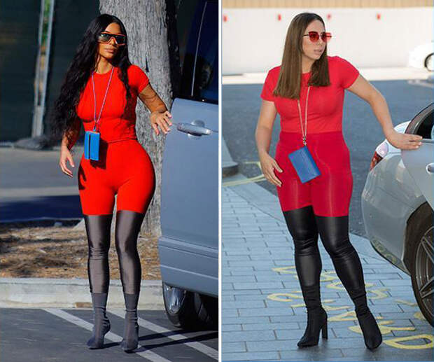 Девушка примерила наряды Ким Кардашьян и продемонстрировала, насколько они нелепы в реальной жизни