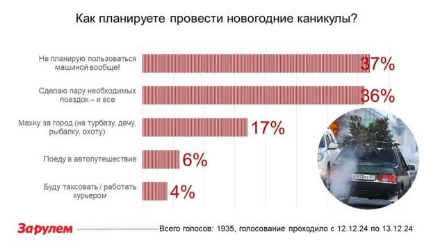 Опрос: как автомобилисты проведут Новый год