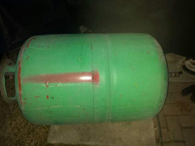 Печь для пиццы из газового баллона баллон, печь, пицца, своими руками