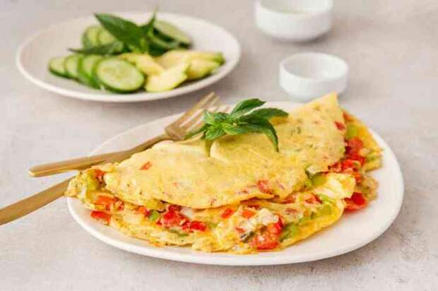 Омлет с овощами. \ Фото: gourmet4life.com.
