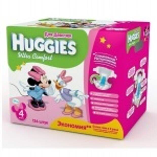 Подгузники Huggies Ultra Comfort для девочек 4 (8-14 кг) Disney Box 126 шт.
