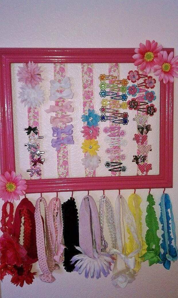 barette and headband holder...need to make something like this: 