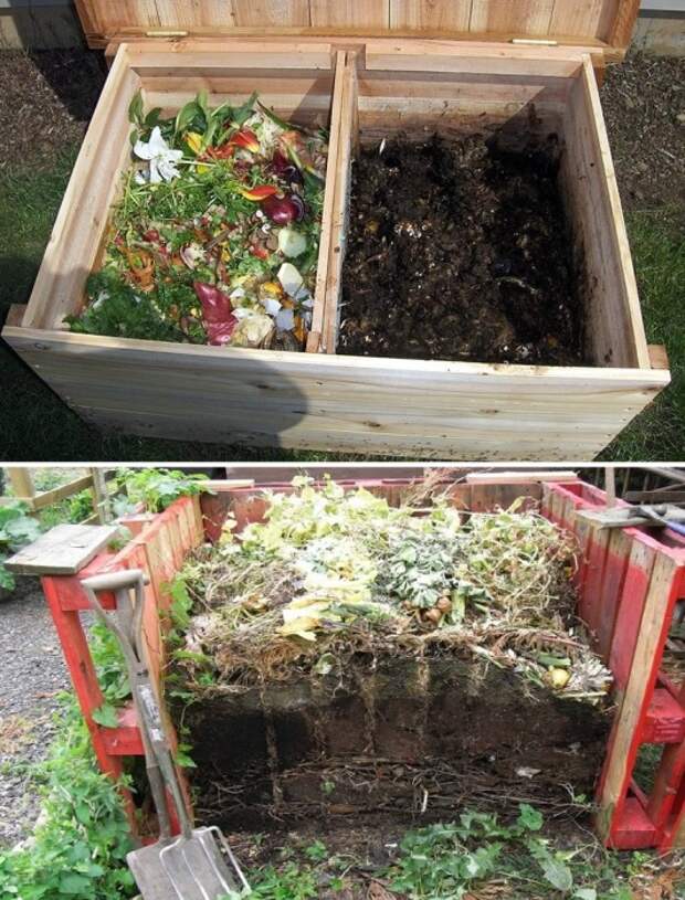 Примеры компостных ящиков, который может сделать каждый. 