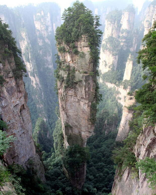 Горы Тяньцзи в Китае. земля, красота, пейзаж, планета