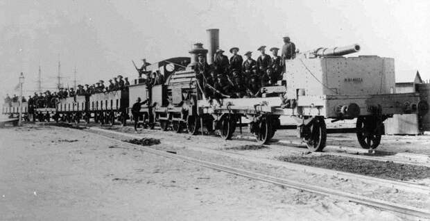 Английский бронепоезд в Египте, 1882.