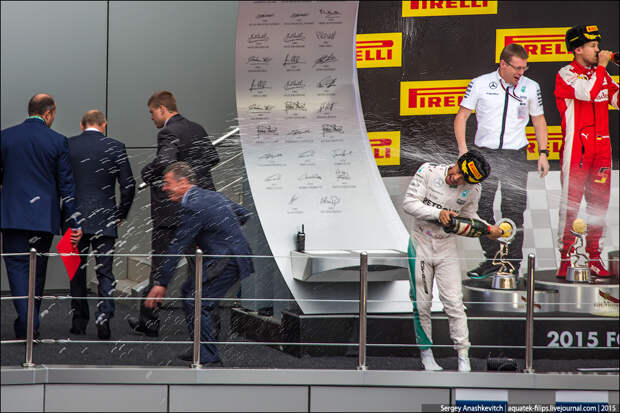 Церемония награждения Formula 1 Russian Grand Prix 2015